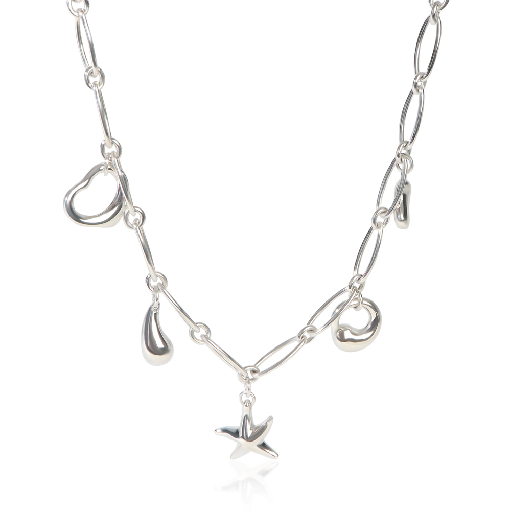 Tiffany & Co. Sterling Silver Elsa Peretti Charm Necklace